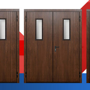 Противопожарная дверь с отделкой из МДФ / серия FRM7447